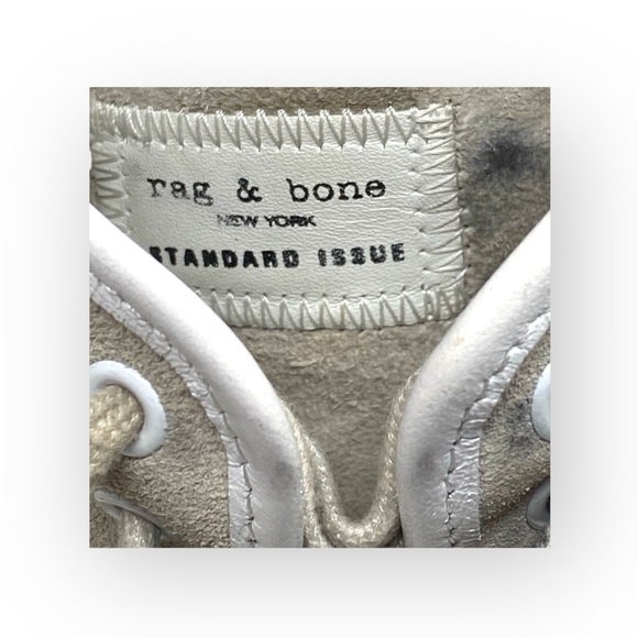 Rag & Bone 𖦹 Standard Issue Suede Sneaker 𖦹 Off White [Grey] 𖦹 Size 36 6M 𖦹 - Picture 14 of 16